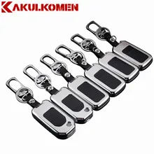 Aleación de Zinc de alta calidad + Funda de Cuero Llave Del Coche Para Honda CR-V Odyssey Accord FIT Crider Vezel 2015 Civic 2016 Spirior Elysion
