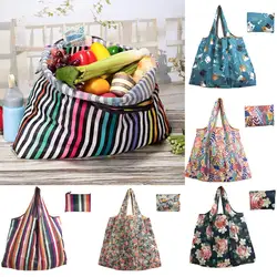2019 новые женские складные перерабатываемая сумка для покупок Экологичная многоразовая для покупок сумочка сумка мультфильм цветочные