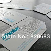 Двусторонняя печатная бумажная визитная карточка с тисненым логотипом 300gm художественная бумага 200 шт