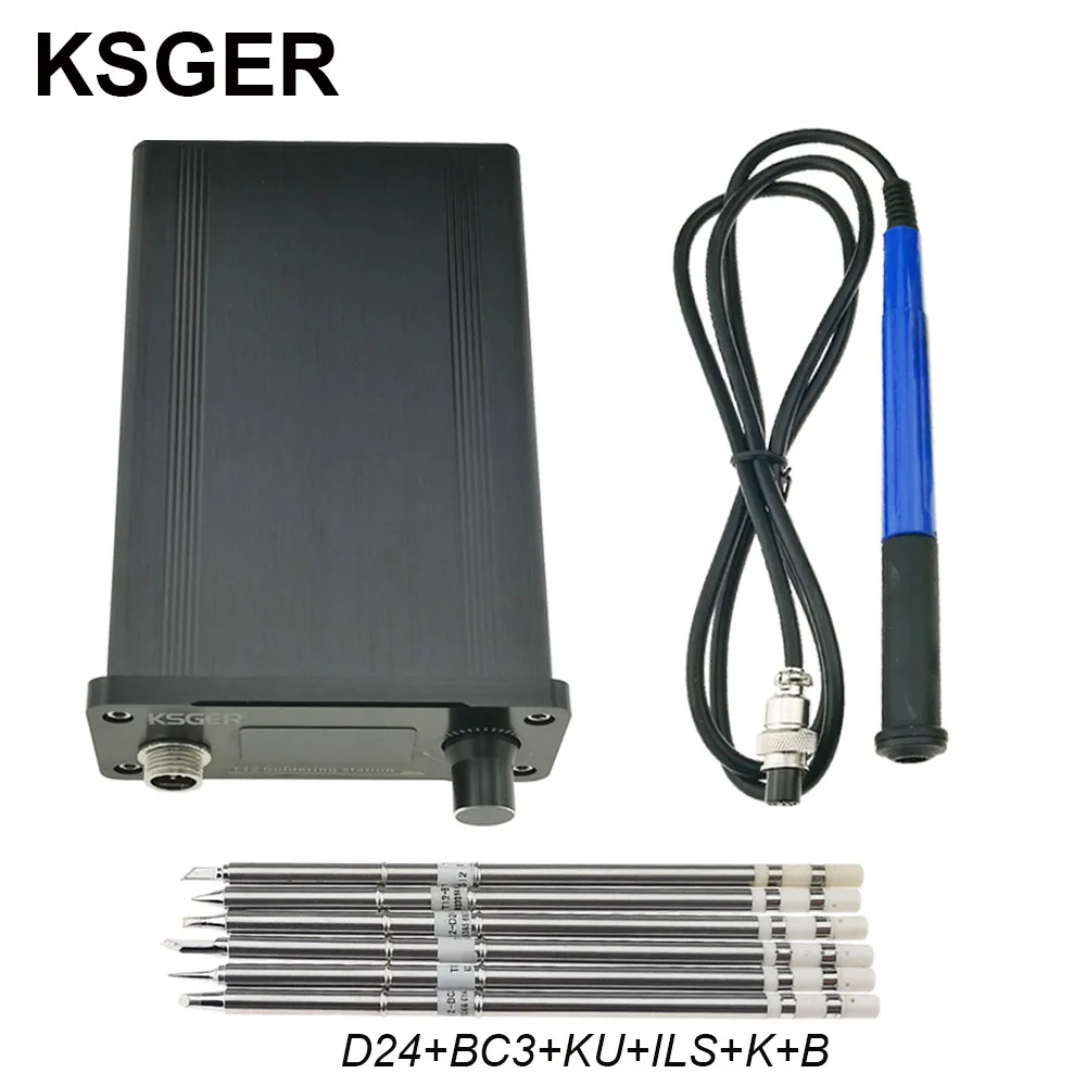 KSGER OLED паяльная станция FX9501 T12 электрический утюг инструменты STM32 2,1 S контроллер температуры ручка держатель сварка T12 ILS - Цвет: Sets 6