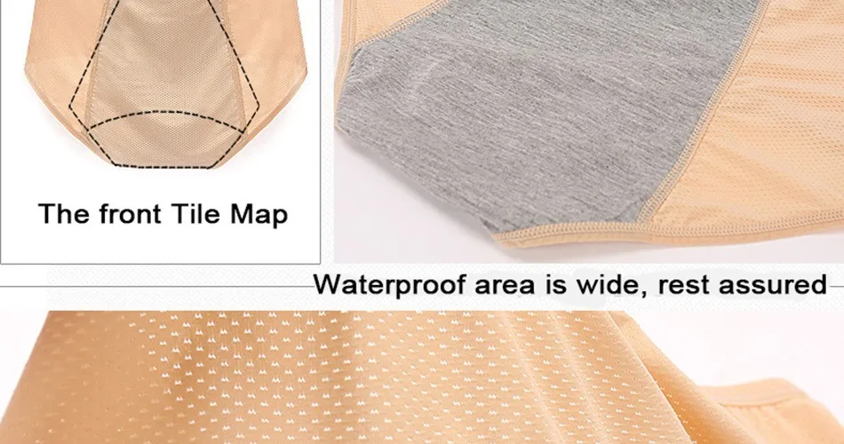 Menstrual Period High Waist Underwear Women Cotton Panties Ladies Seamless Lengthen Panties Physiological Leakproof Female Pants Briefs (21)