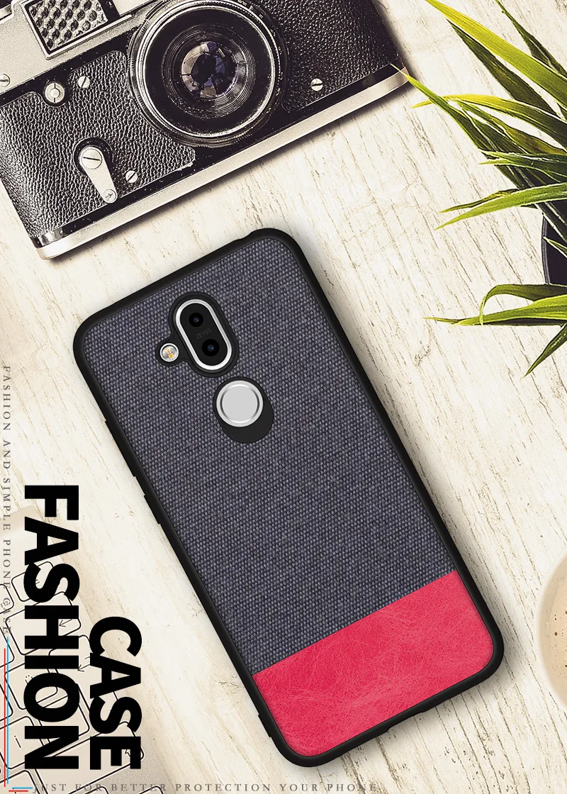 For Nokia X7 Case New Nokia 8.1 Case Full protection Hybrid PU Cloth TPU Business Dark Gentleman Case For Nokia X7 Case19