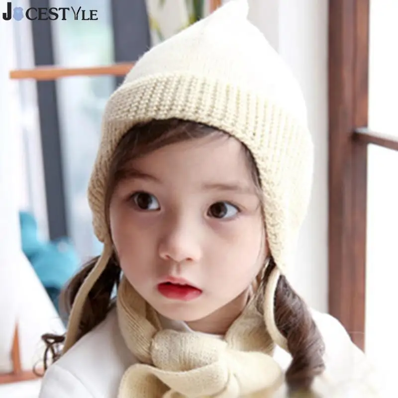 Baby Winter Hat Girl Wool Handmade Knitting Hat Infant Warm Cap