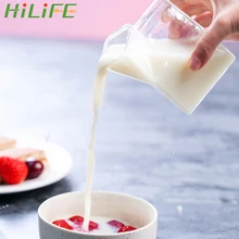 HILIFE термостойкая квадратная стеклянная чашка 250 мл чистая ручная работа молочная коробка уникальный дизайн креативный