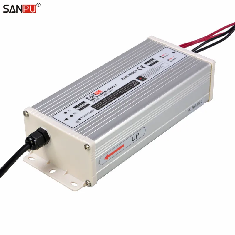 

SANPU SMPS 12v 250w LED Driver 20a Constant Voltage Switching Power Supply 220v 230v ac dc Lighting Transformer Rain proof IP63