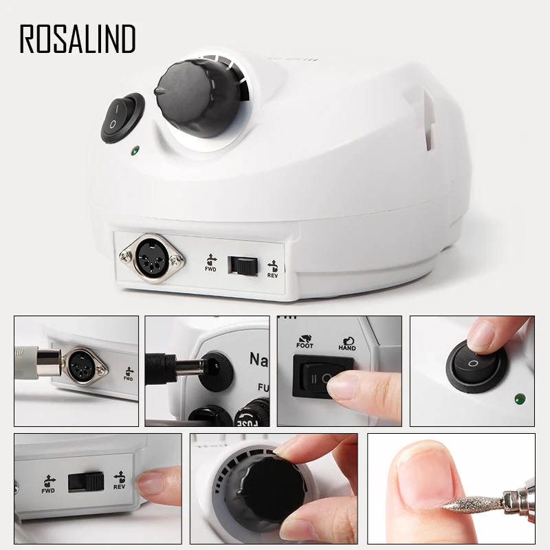 

ROSALIND Electric Manicure Drill New Arrival EU Plug Nail Design Nail Art Nails Accessories Drill Equipment Nail File