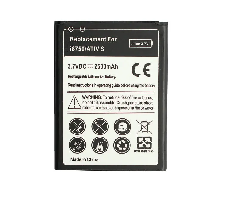 Сменный аккумулятор Ciszean 2500 мА/ч для Samsung galaxy ATIV S i8750 i8370 i8790 S|battery for samsung|battery forbattery