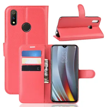 

Luxury Flip Leather Case cover for Realme 3 Pro RMX1851 for Realme 3 RMX1825 RMX1821 Phone Cover Wallet case with Stand