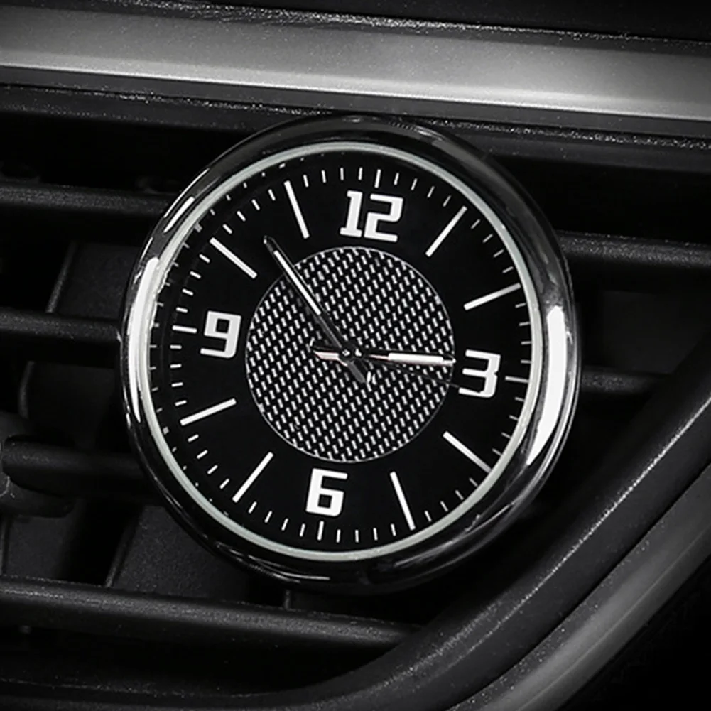 

Accessories Luminous Air Vent Round Auto Car Clock Interior Outlet Universal Quartz Portable Needle Gauge Mini With Clip