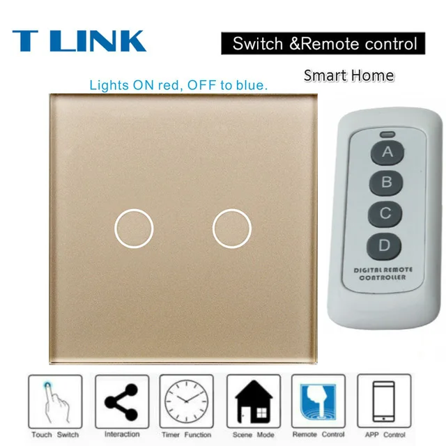 Minitiger Eu Standard 1 2 3 Gang Touch Switch Led