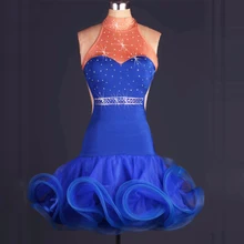 Горячие латинские танцевальные юбки для женщин дамские бусины с открытой спиной Сальса юбки регата Feminina Одежда для танго для танцев