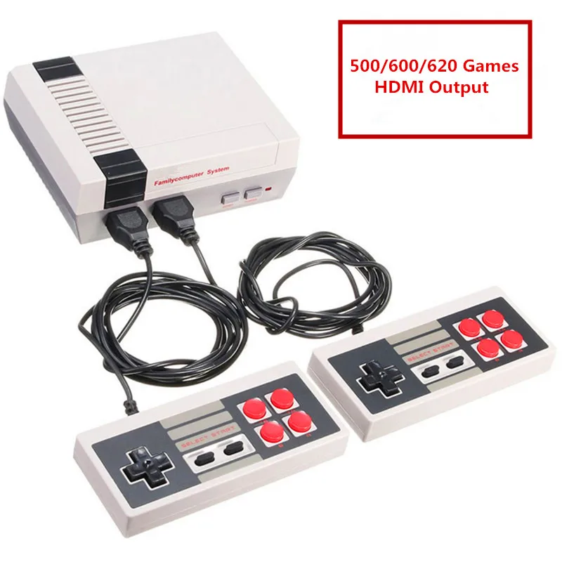 Powkiddy мини семейная ТВ игровая консоль Встроенный 500/600/621 игр Поддержка HDMI/AV