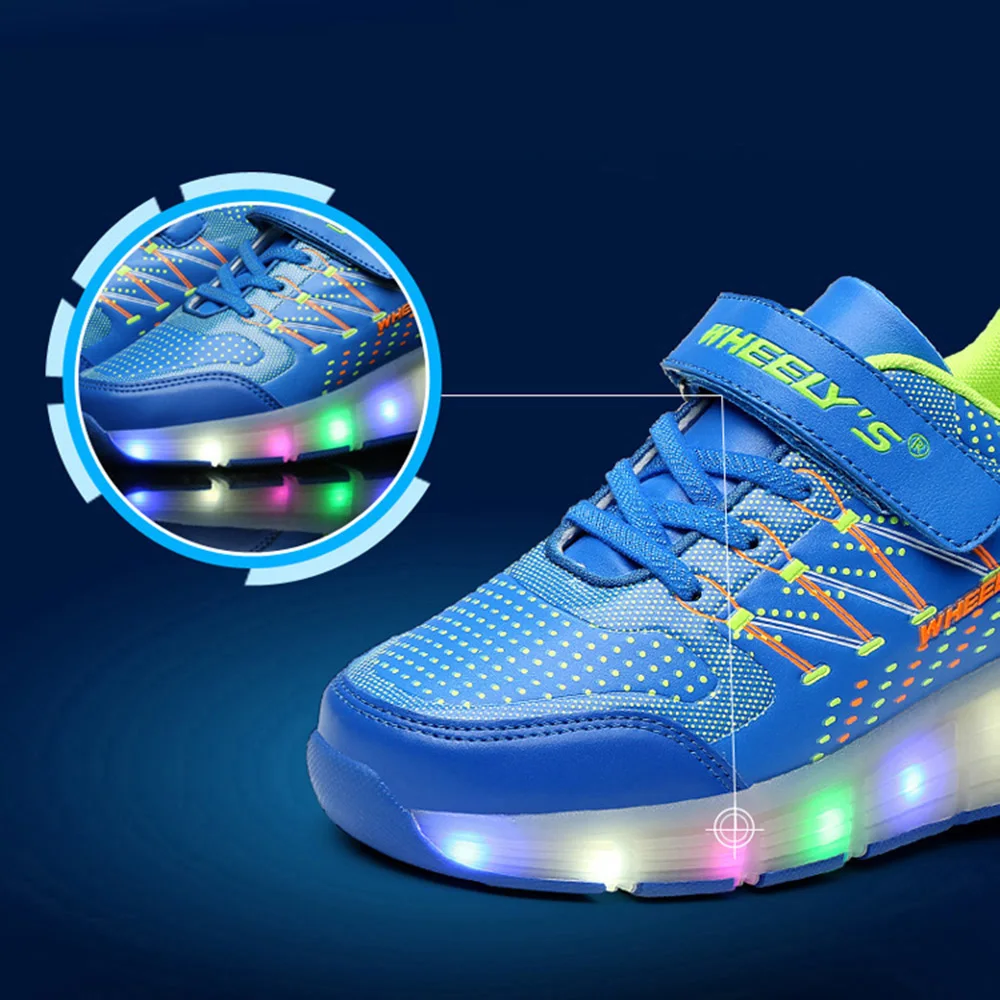 2018 Luminous Sneakers Children LED Light Up Shoes Boys Girls Shoes Kids Sneakers Glowing Sneakers With Wheels 2018 Luminous Sneakers Children LED Light Up Shoes Boys Girls Shoes Kids Sneakers Glowing Sneakers With Wheels