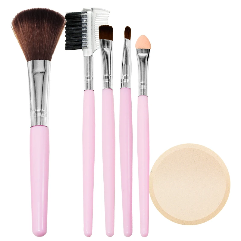 5Pcs Eye Shadow Foundation Eyebrow Eyeliner Eyelash Lip Brush Makeup