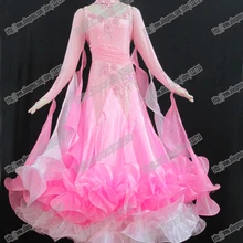 Высокое качество Вальс Танго Танцы платье конкурентоспособная Костюмы для бальных танцев Танцы платье, хрустальные камни чача, сальса танец Костюмы для бальных танцев платье b-0222