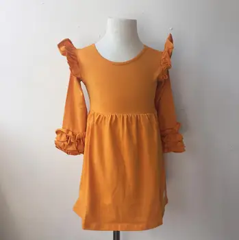

Winter Baby Girl Flutter Sleeves Dress Wholesale Icing Kids Pearl Dress
