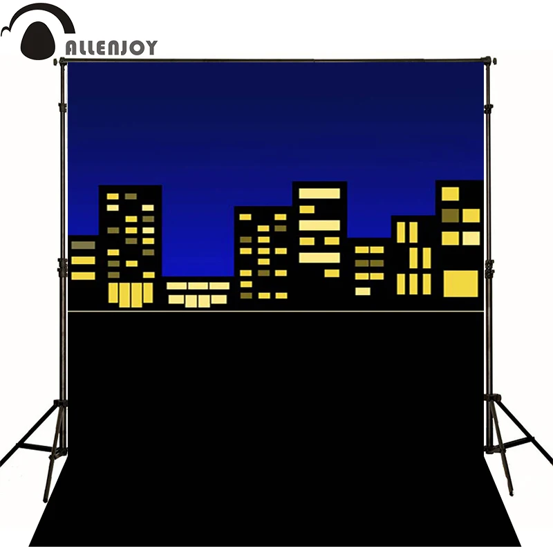 

Allenjoy Photographic background Urban Light Blue Black newborn photography baby shower custom camera fotografica