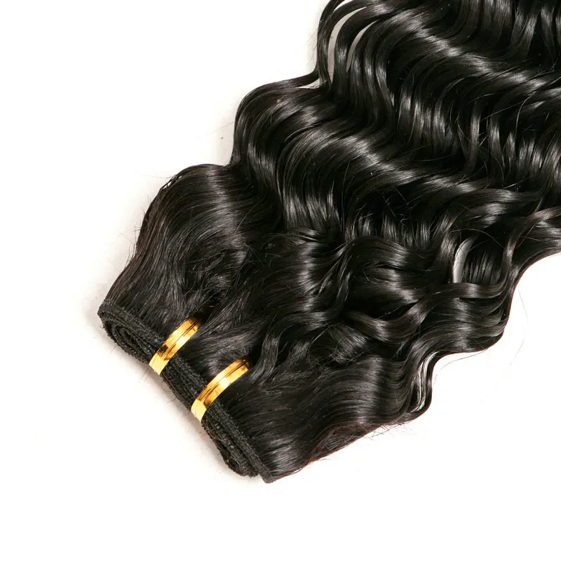 Yavida Deep Wave 3 Bundles Deal Peruvian Hair Bundles non-Remy Hair Extensions Human Hair Bundles No Tangle No Shedding