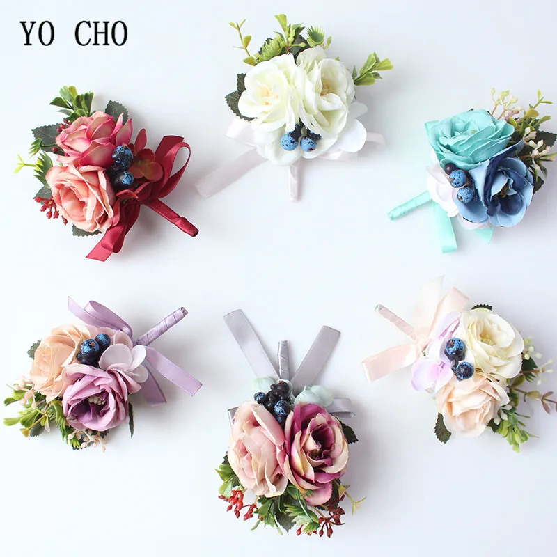 groom flower boutonniere silk corsage prom wedding  (3)