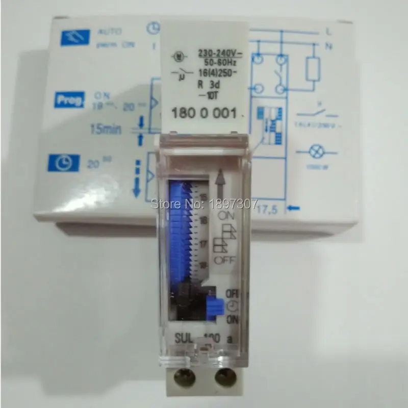 20 шт. din-рейку SUL180a реле времени механический переключатель таймера 24 часов программируемый таймер 16A реле времени