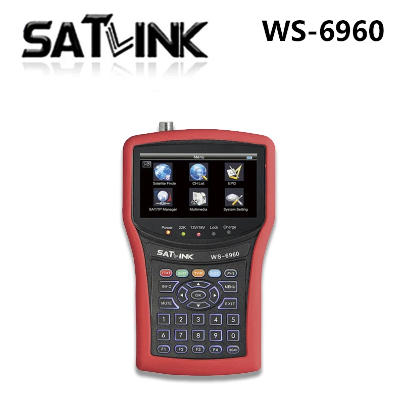 

SZBOX Satlink WS-6960 ws6960 4.3 inch display DVB-S&DVB-S2 HD MPEG4 satlink 6960 Satellite Finder satllite Meter satlink ws6960