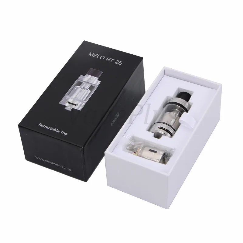 Eleaf Melo RT 25 Tank 4.5ml Retractable Top Filling Atomizer huge vapor tank with ERL series coil heads vs Melo RT 22 tank 1