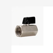 1/" BSP Female x 1/4" BSP Female Thread двухсторонний латунный Мини-шаровой клапан, воздушный компрессор, аксессуары для воды, масла, воздуха