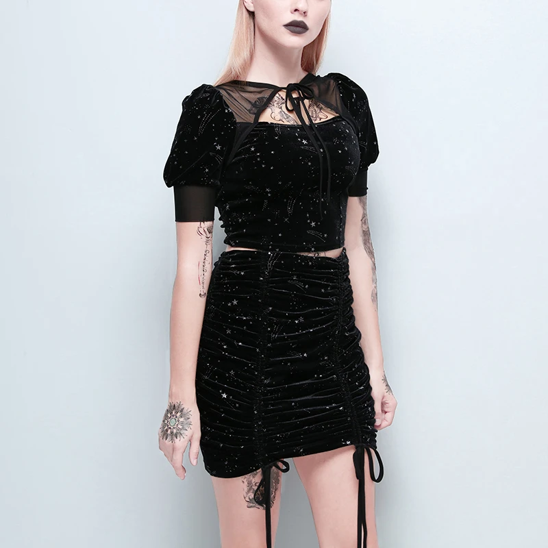 black velvet two piece set