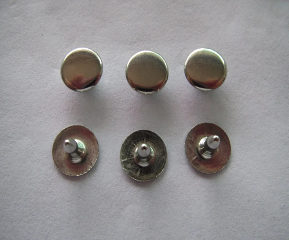 

Free shipping 8mm jeans brass rivet jeans plating silve package brass button bag rivets 200set