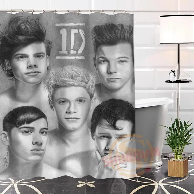 Modern One Direction Shower Curtain