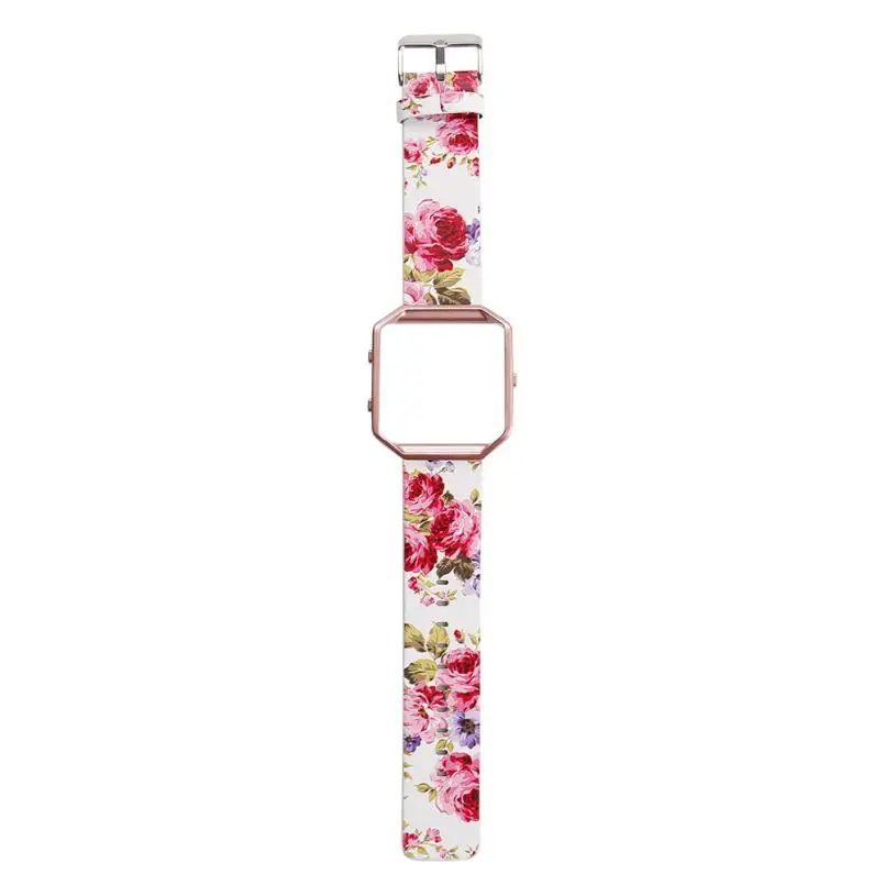 CARPRIE высокое качество цветочный кожаный ремешок замена и рамки держатель в виде ракушки для Fitbit Blaze jan17
