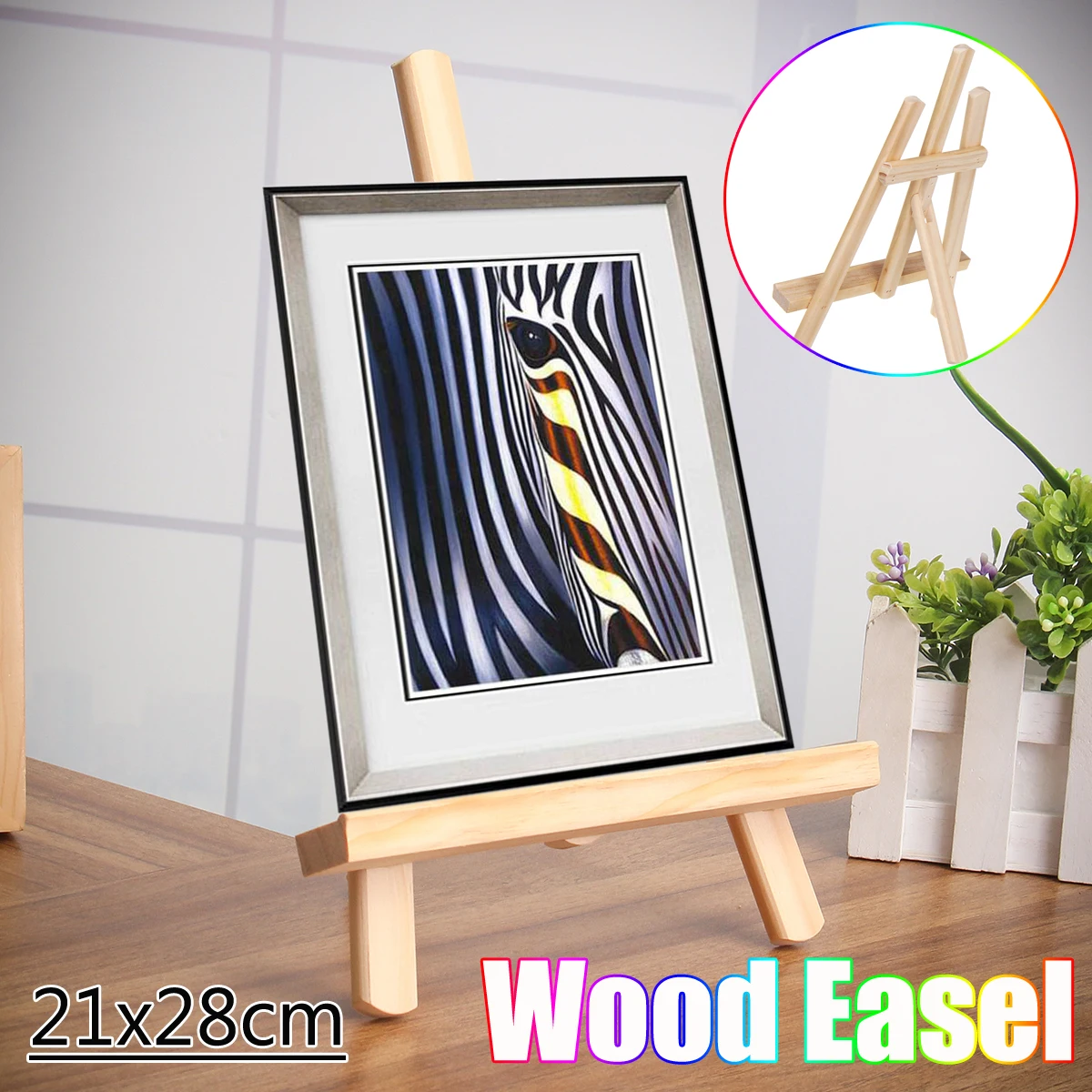 21x28cm Adjustable Artist Wooden Easel Calendar Display Rack