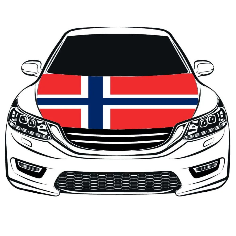 

Norway Hood Cover,Norway Car Hood Cover flag,Engine Flag,100% spandex,Four side projectile fabric