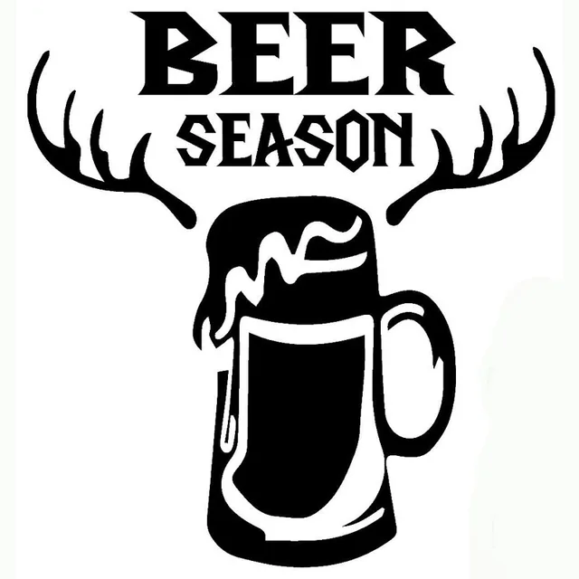 12.9X13.5CM BEER SRAON Originality Vinyl Decal Black/Silver Car Sticker