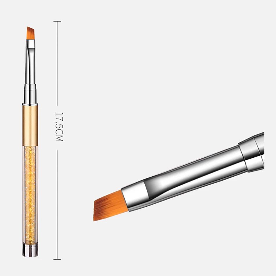 ROHWXY кисть для рисования ногтей, кристальная акриловая Гелевая Кисть для ногтей, Полоска, цветочная живопись, линия для резьбы, карандаш для маникюра, инструменты, УФ-гель