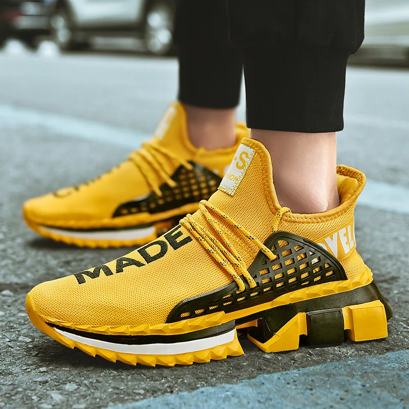 Goede JINBAOKE mannen Trend Loopschoenen voor Mannen Fashion Design Mesh Mannen Sneakers Comfortabele Ademende Sport Sportschoenen Zapatilla