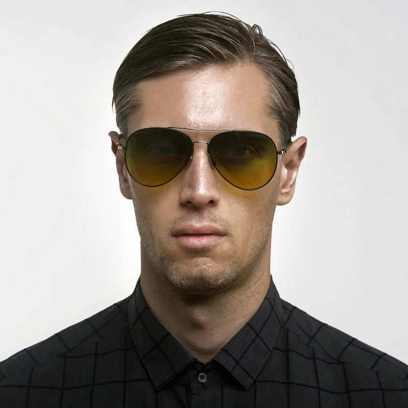 Мужские солнцезащитные очки Винтаж поляризационные Круглые Солнцезащитные очки для вождения очки оригинальные очки клип на авто Accessories9