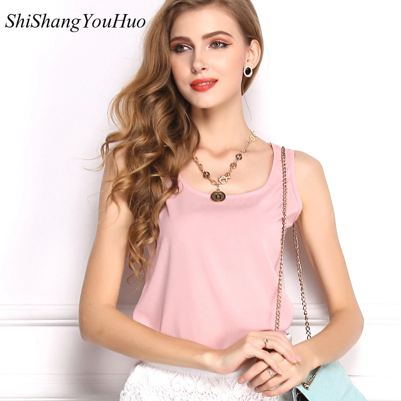 font b Women b font Summer New Round Neck Chiffon font b Shirt b font