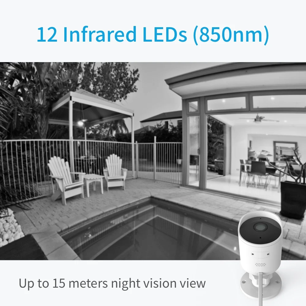  YI Wifi Outdoor Camera 2.4G Wireless Security IP Cam Resolution Waterproof Motion Detection Securit
