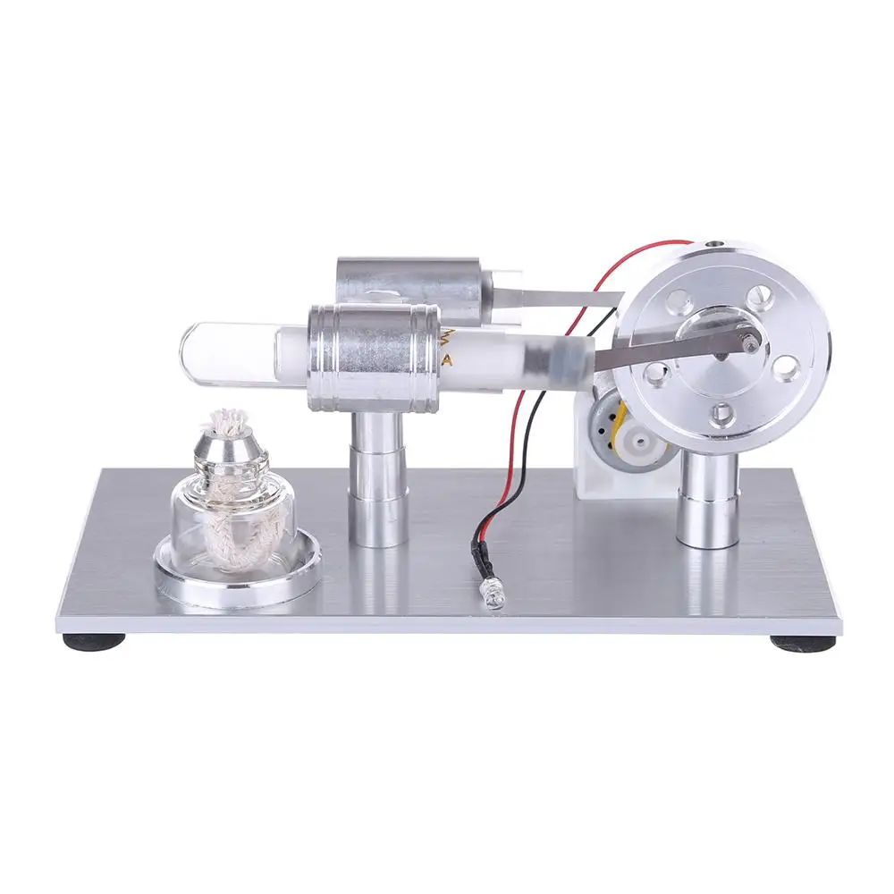 Стирлинга Стекло Горячие одноцилиндровый одной лампы внешнее сгорание тепла паровой Мощность Модель двигателя Физика Наука игрушки для
