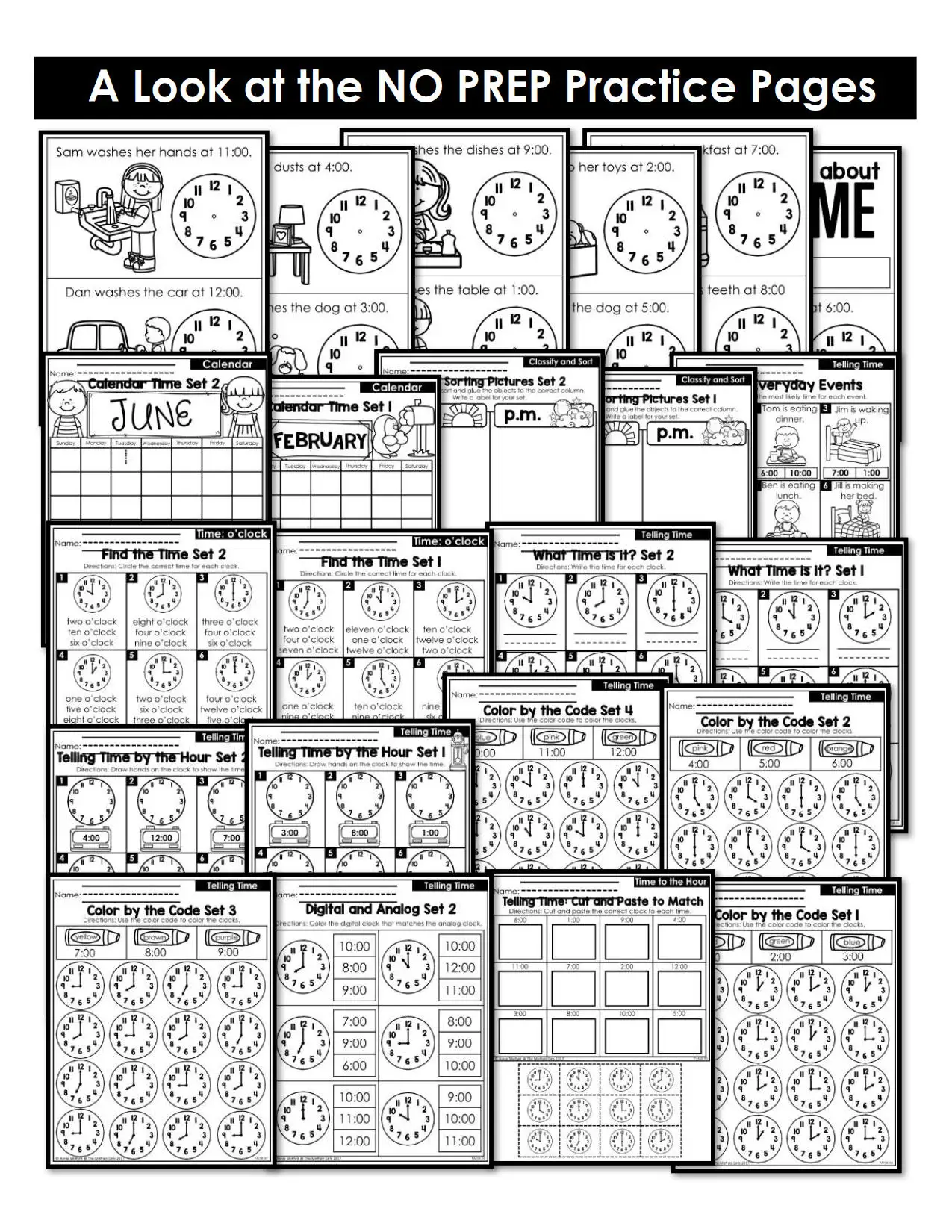 Matemática do Jardim de Infância Lição de Casa Material de Aprendizagem Medida Formas Dizendo Tempo Dinheiro Papel Inglês Prática Leitura Livro Crianças Workbook 23 dizendo tempo dinheiro lição de casa papel