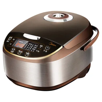 

5L Large Automatic Electric Rice Cooker Pneumatic Turbine Anti-overflow Metal Rice Cooking Machine Intelligent LED Display