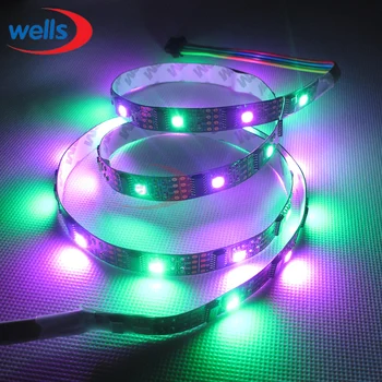 

ws2801 5m 5050 smd rgb led strip 32leds/m 2801 ic led Individually addressable Arduino development ambilight TV Light strip DC5V