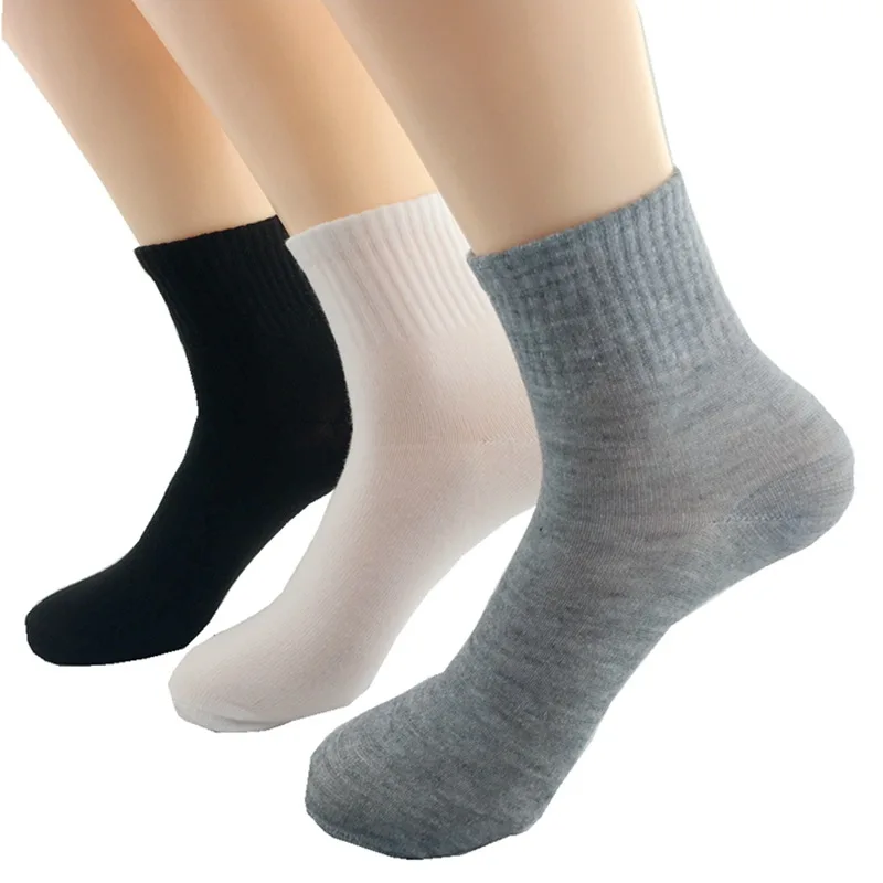 

La MaxPa 6Pairs Men Business Casual Cotton Socks Spring Summer Autumn Winter Solid Color Crew Socks Male Breathable Socks k237