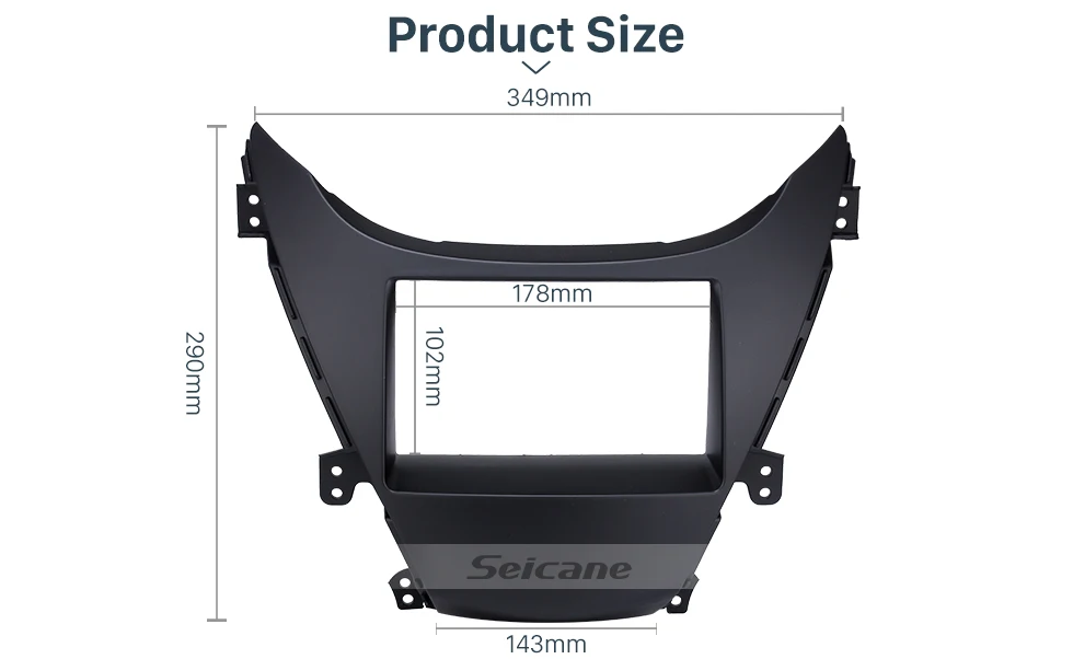 Seicane Perfect Double Din 2010 HYUNDAI ELANTRA Car Radio Fascia Surround Panel Fitting Frame Auto Stereo 