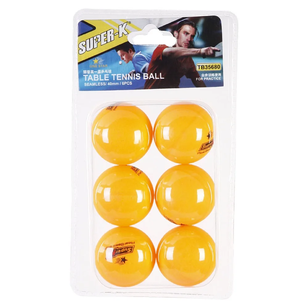 

Seamless One-star Level Ping Pong Balls Orange Color Table Tennis Balls Free Shipping