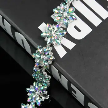 

10Yards 25mm Rhinestone Trim Crystals Banding Trim For Clothing Sew On DIY Crafts