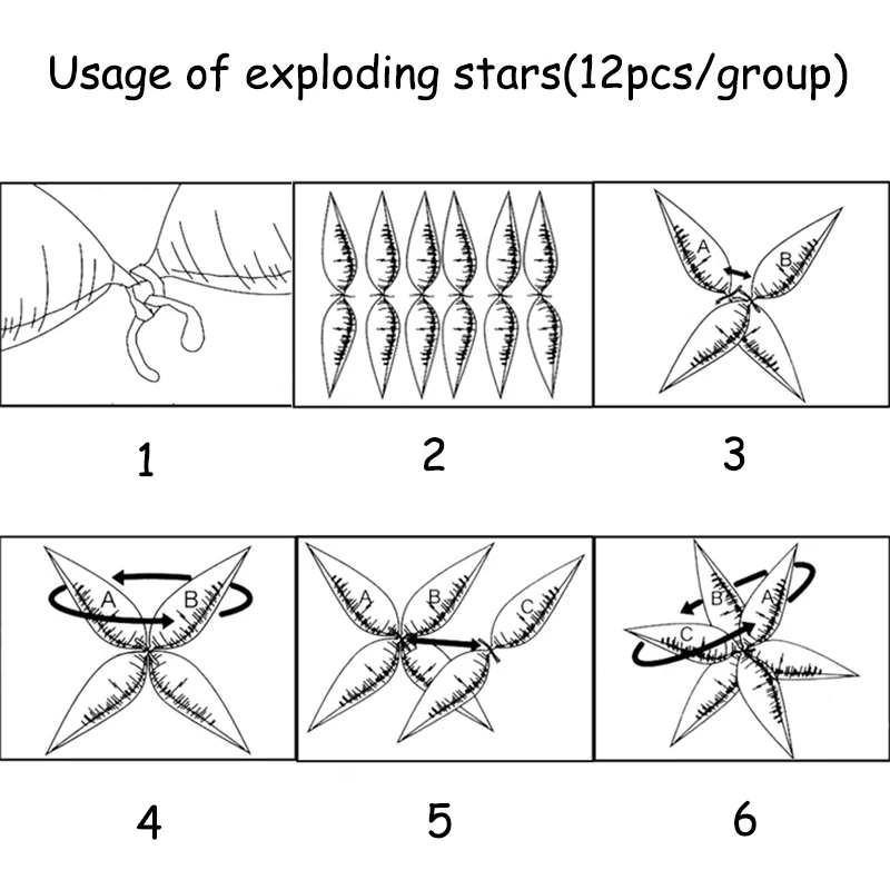 12 шт. взрыва Звезда Воздушные шары на день рождения вечерние opening ceremony Свадебные украшения в форме капли воды конус Фольга воздушные шары вечерние поставки