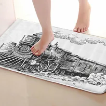 Стиль поезда коврик для ванной комнаты, смешной Противоскользящий коврик для ванной, занавески для душа s аксессуары, соответствующие вашей душевой занавеске