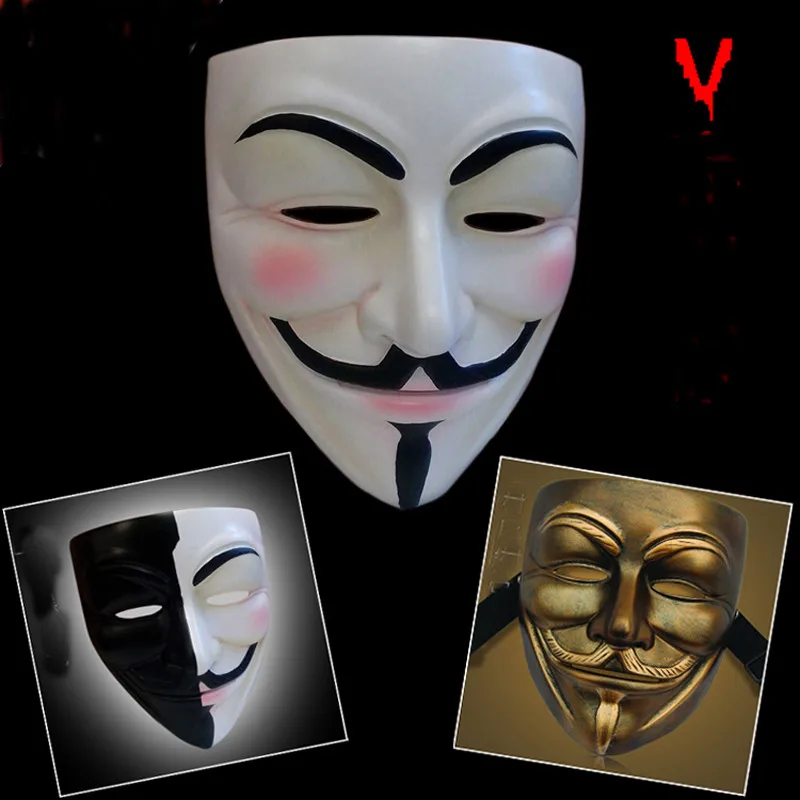 Высокое качество V для Vendetta смолы маска коллекция домашний декор Хэллоуин вечерние линзы для косплея маска Анонимус Guy Fawkes